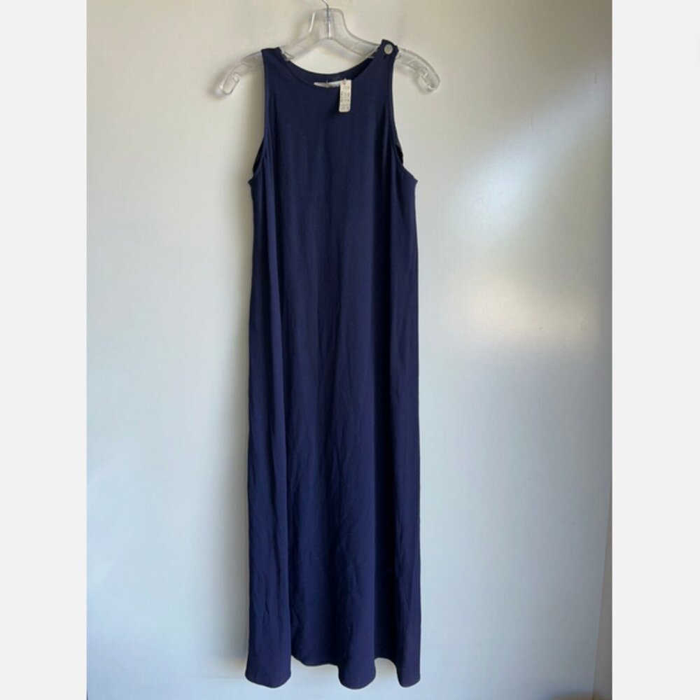 NWT Vintage Gruppo Americano Studio Navy Sleeveless Long Dress Size 8